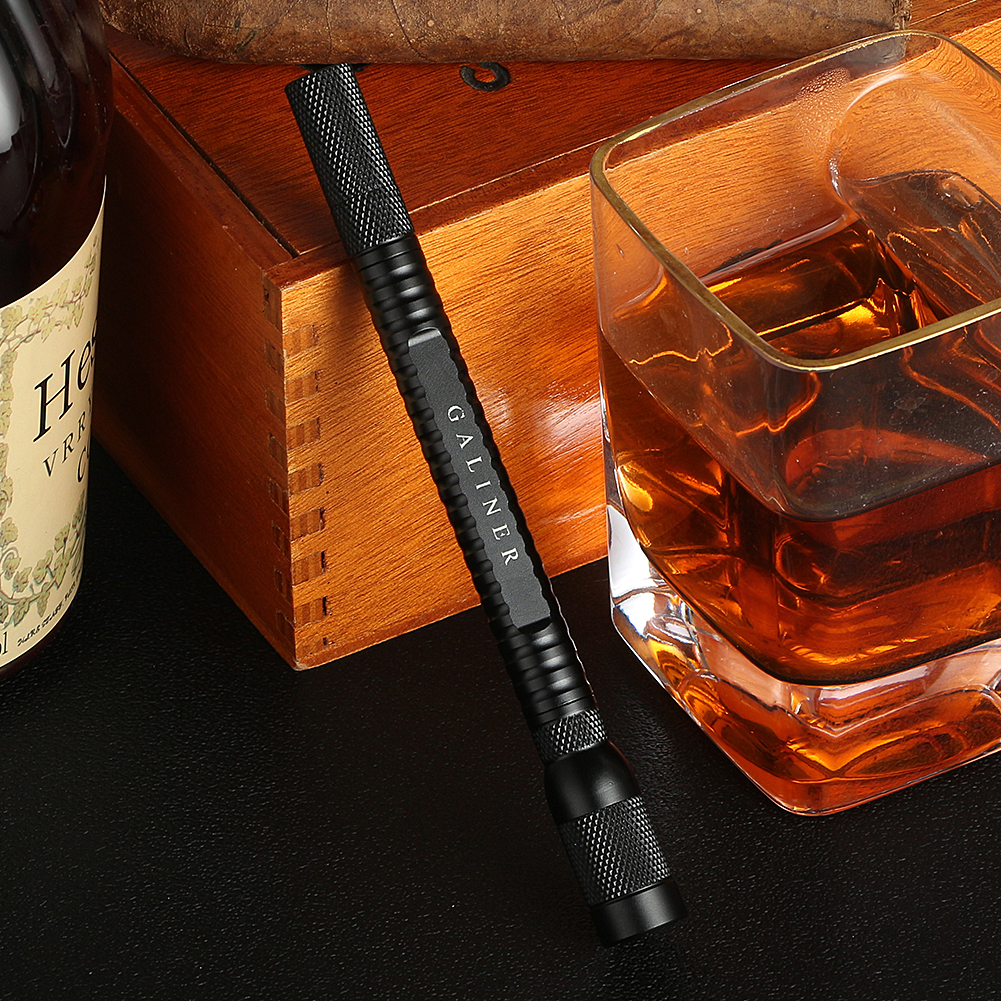 Black Portable Cigar Cutter Punch Cigar Enhancer Needle Perfect Draw Tools  Metal
