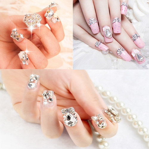 3D Crystal Rhinestone Flat Back Nail Charm With Glitter Beads SS3 SS50  Sizes For Elegant Bling Bling Nails Decoration From Wl201415, $1.47