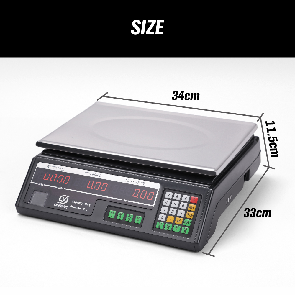 Digital Scale 40kg Max Electronic Scales Price Computing Kitchen Market