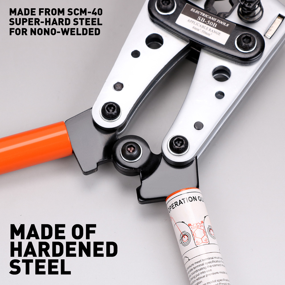 Large Wire Terminal Crimping Tool 650mm² Cable Lug Crimper Cu/Al