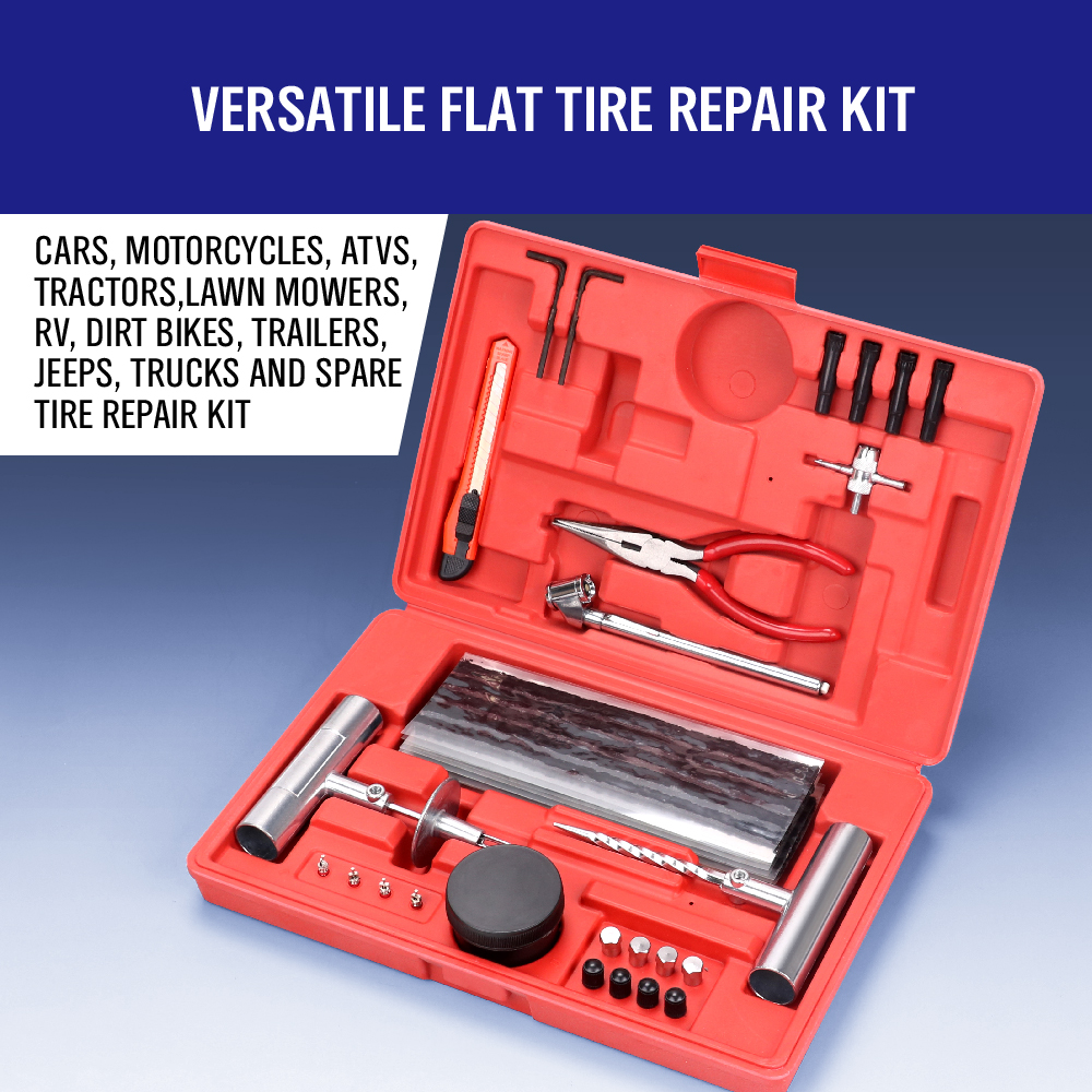 56Pc Heavy Duty Tire Repair Kit Flat Tire Puncture Repair Car Truck RV Motorcycl eBay 56Pc Heavy Duty Tire Repair Kit Flat Tire Puncture Repair Car Truck RV Motorcycl eBay