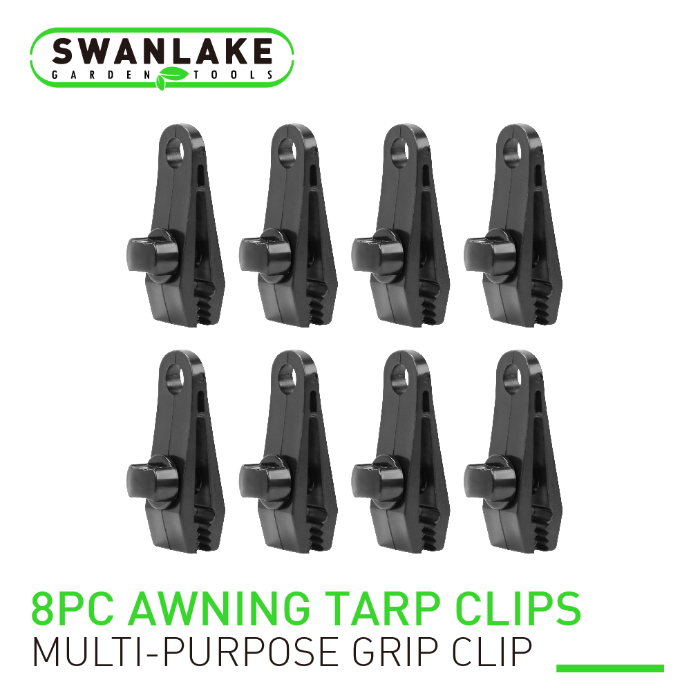 8PC Tarp Clips Locking Awning Clamp Snap Hangers Survival Emergency