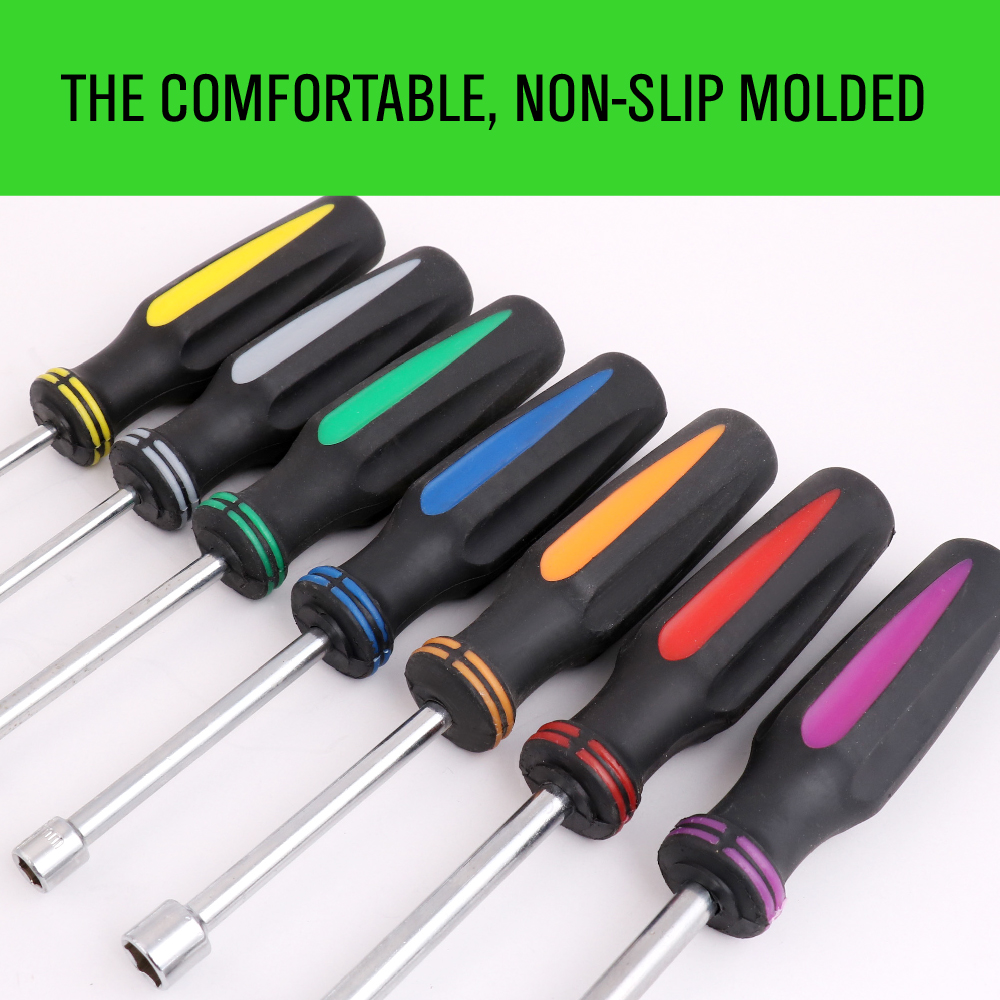 14PC Nut Driver Set SAE&Metric Professional Automotive Color Coded