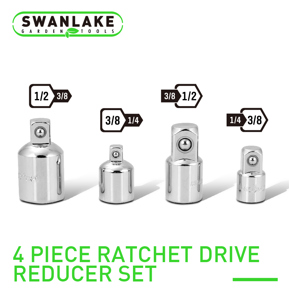 4PC Ratchet wrench Socket Drive Adapter Reducer Air Impact Set 3//8/" 1//4/" 1//2/"