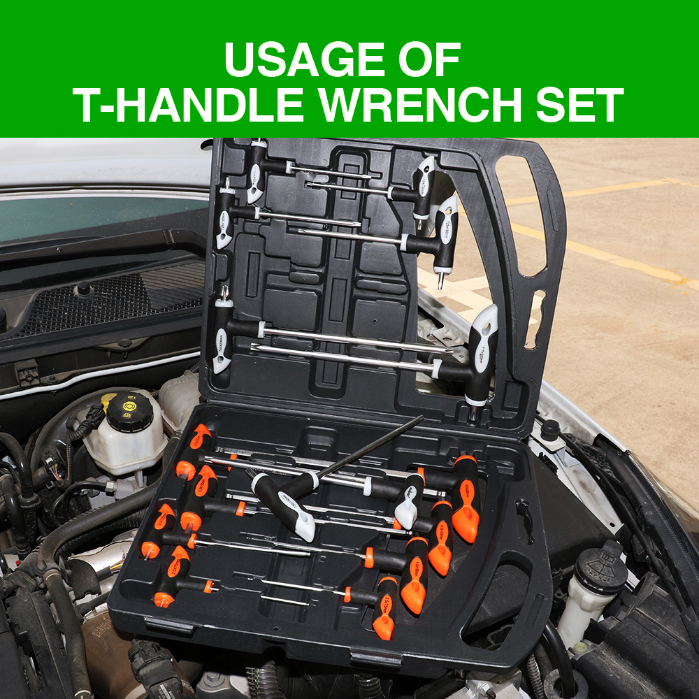 16 Piece THandle Allen wrench Set Long Arm Ball End Hex Key Torx Star