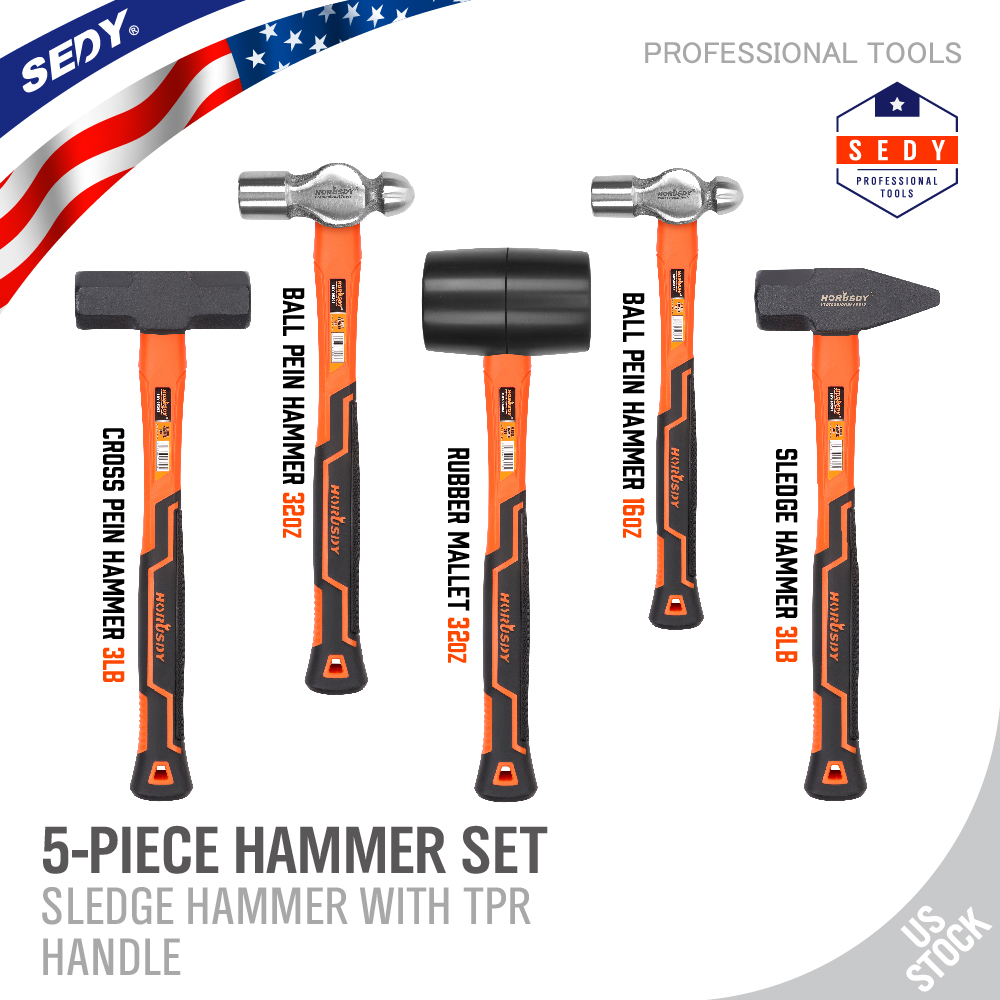 5 Piece Hammer Set Professional Blacksmith Propane Forge Tool Shop ...