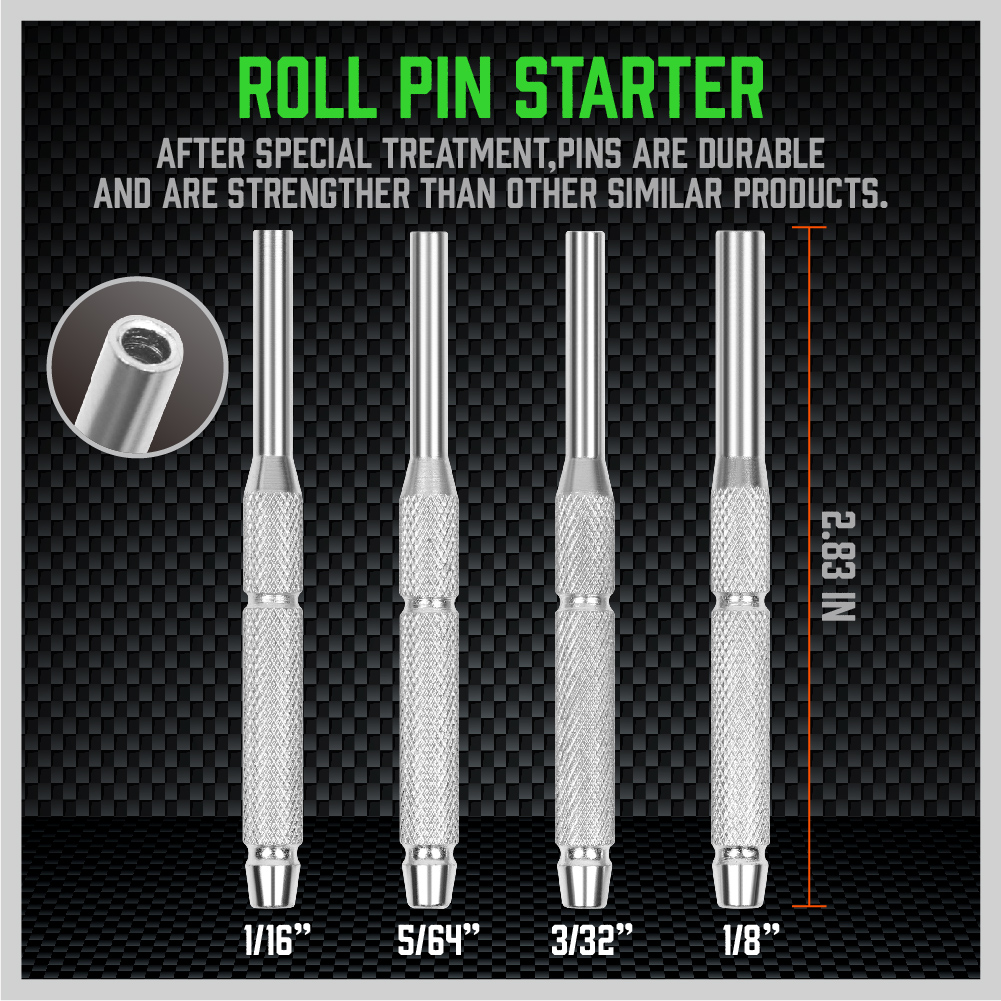 19pcs Pin Punch Set Brass Steel Nylon Punch Hammer Gunsmith Drift Pin