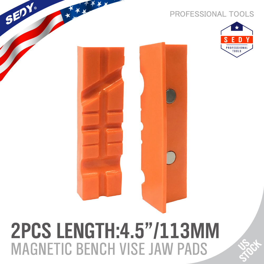 2pc 4 5 Universal Bench Vise Soft Jaw Cover Magnetic Retention Reversible Pads Ebay