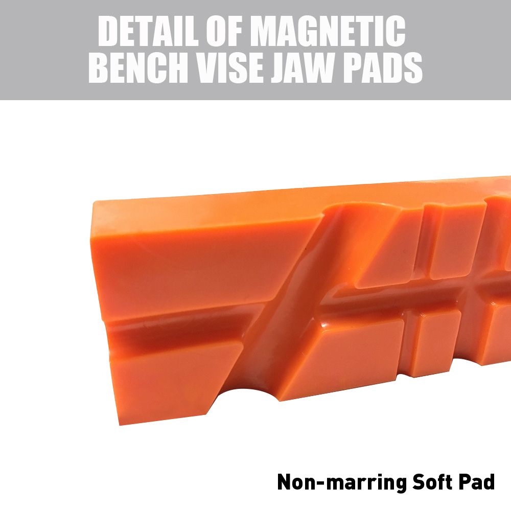 2pc 4.5" Universal Bench Vise Soft Jaw Cover Retention