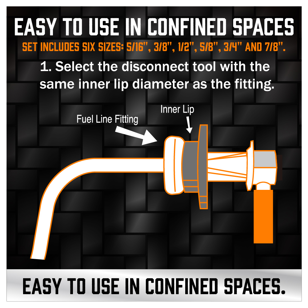6pc Quick Disconnect Tool Set AC Fuel Line Transmission Parts GM Ford