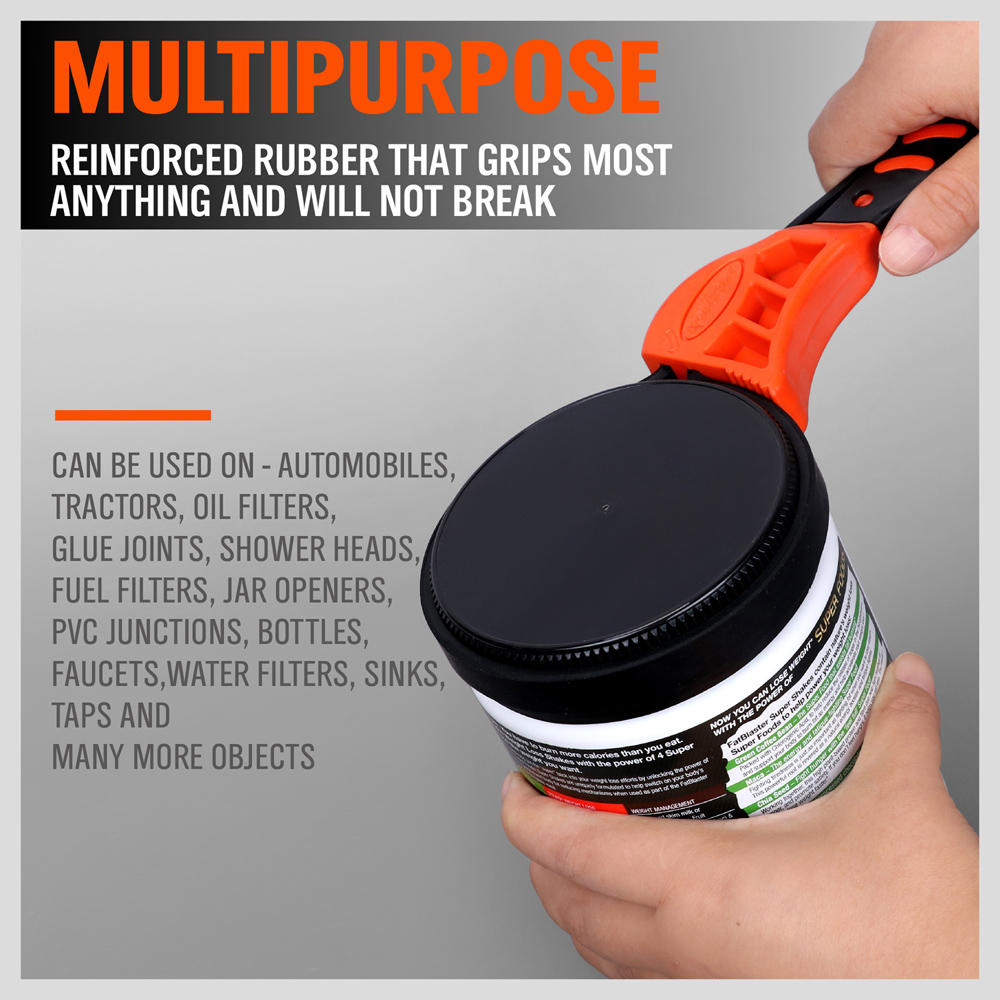 2PC Rubber Strap Wrench Set Adjustable Hand Held Lid plumbing tighten