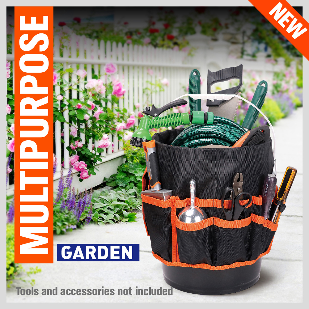 5-Gallon Bucket Tool Organizer Bag Gardening Tote AUTO Holder 30