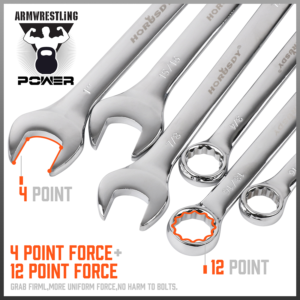 32PC Wrench Spanner Set SAE Metric 1/4