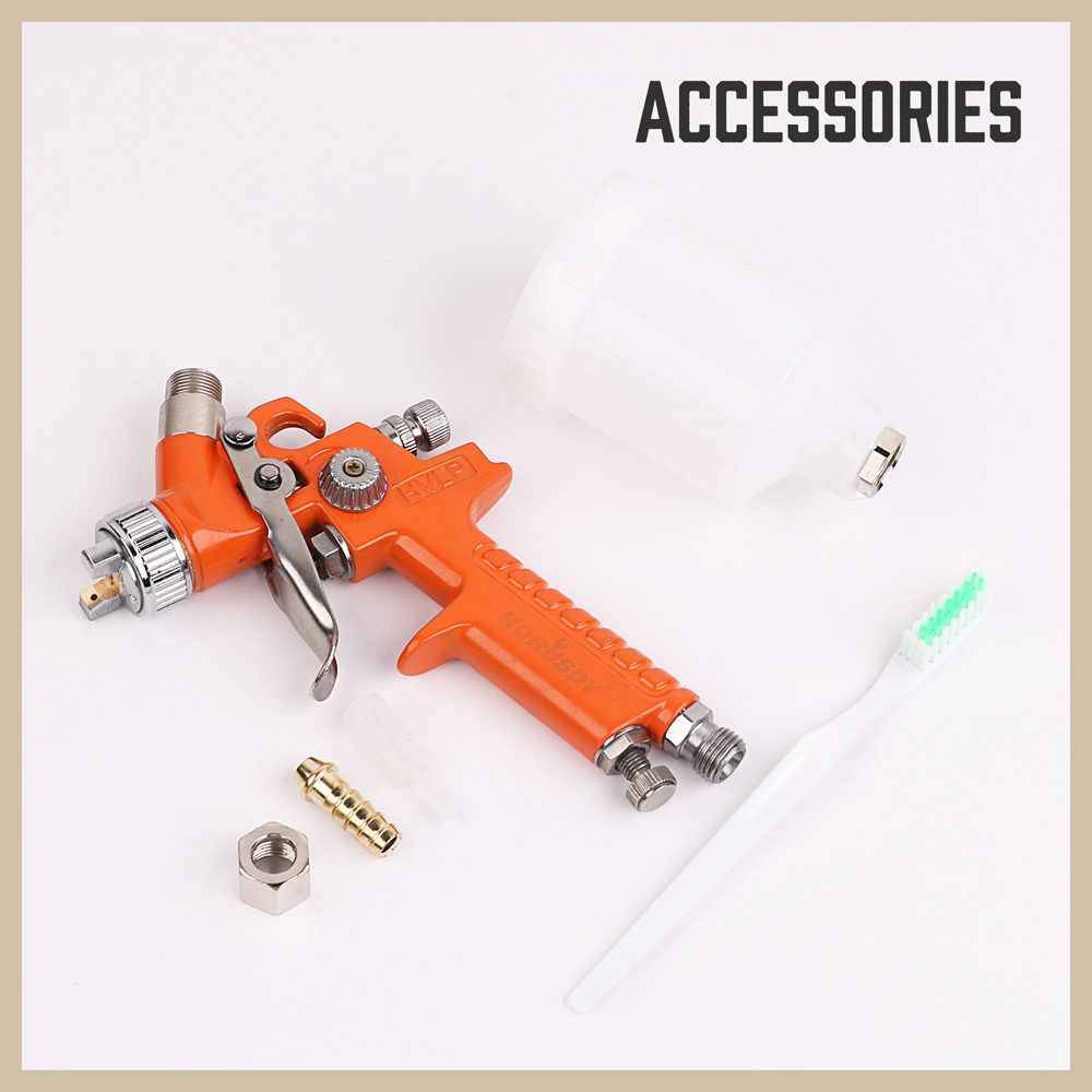 Aerografo Professionale H-827 HVLP Per Verniciare - 600cc, Ugello 2.5mm, Per Carrozzeria E Legno