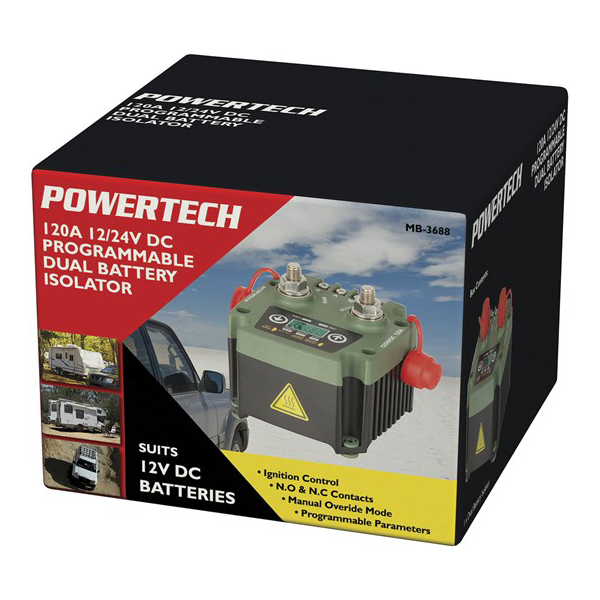 Powertech 120A 12/24VDC Programmable Dual Battery Isolator eBay
