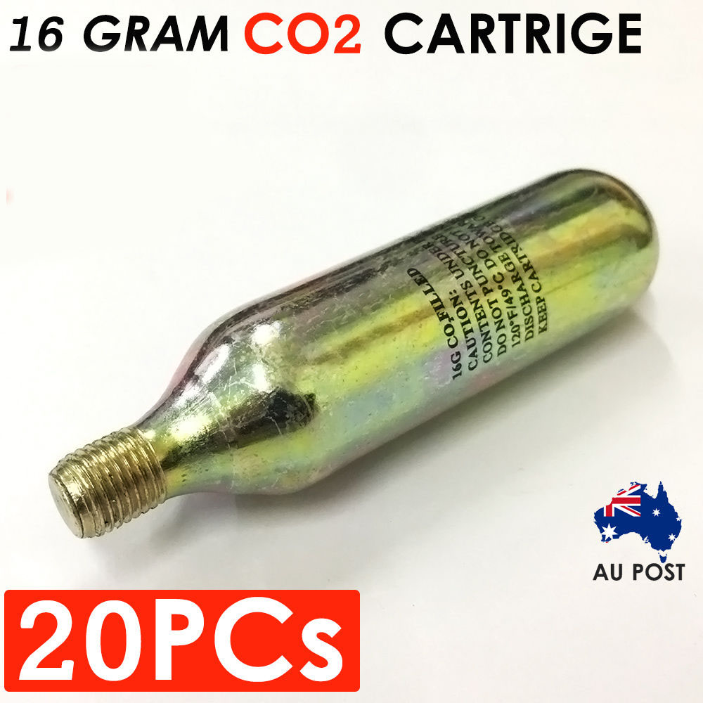 20x 16g Co2 Threaded Cartridge Tyre Air Inflator Bike Bicycle eBay