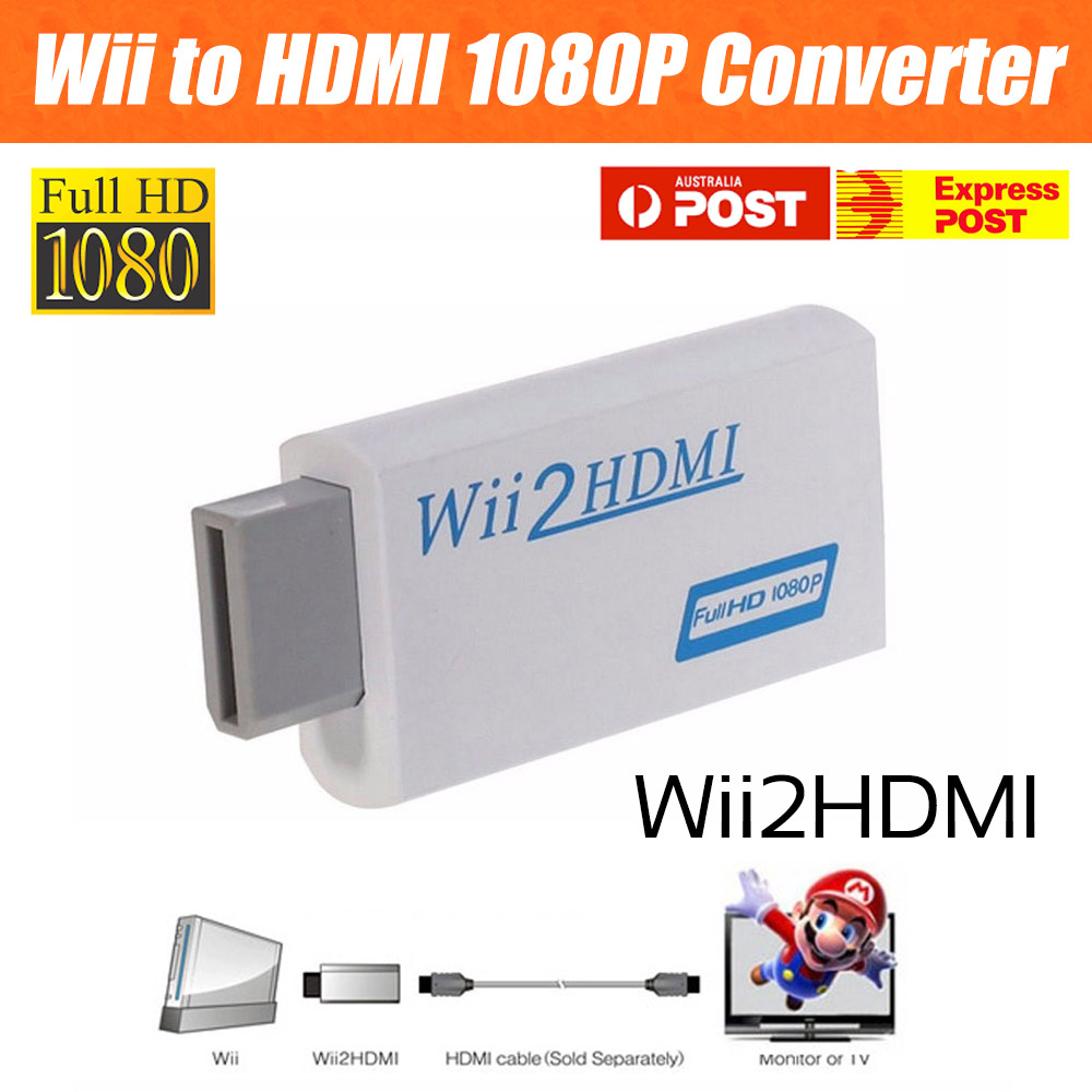 Wii Hdmi Adapter 1080p Wii To Hdmi Converter 3 5mm Adapter Audio Hd Video Output Ebay