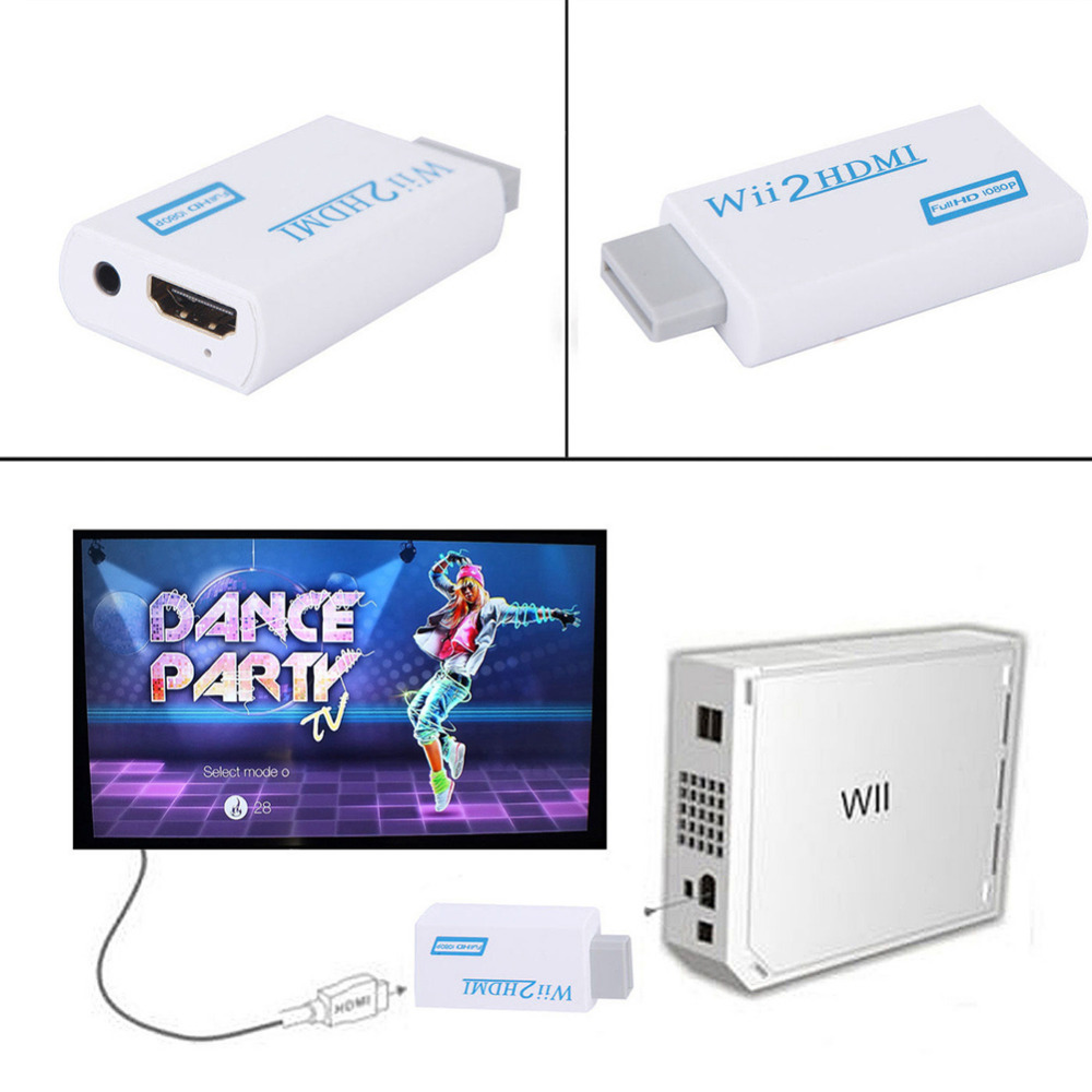 Wii HDMI Adapter 1080p Wii to HDMI Converter 3.5mm Adapter Audio HD