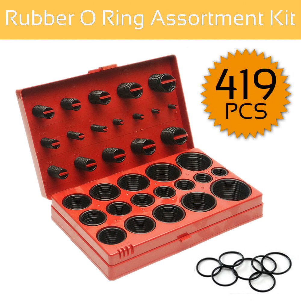 Rubber O Ring Kit Metric Grommet Seal Plumbing Garage ORing Assortment