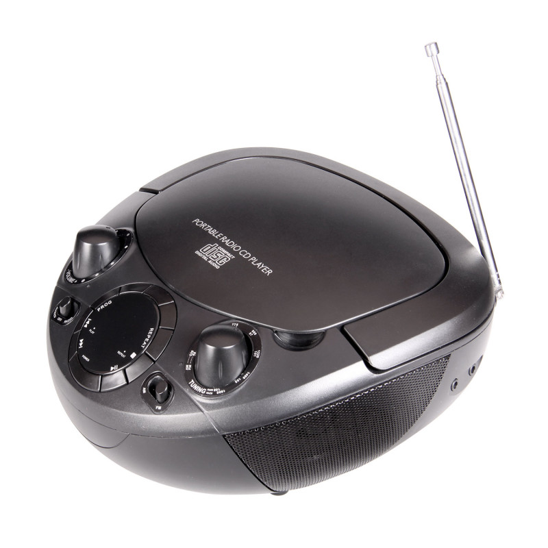 Laser Portable CD Player/Boombox w/ AM/FM Radio/Aux Input with Carrying