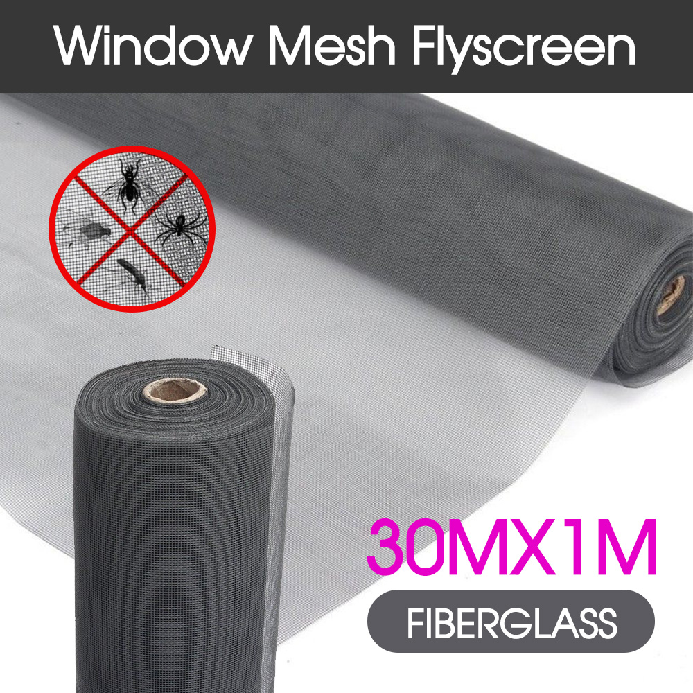 30M / 100FT Roll Insect Flywire Window Fly Screen Net Mesh Flyscreen