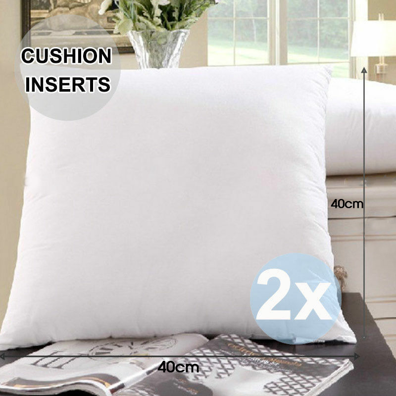 2x New Brand Cushion Pillow Inserts Polyester Fibre Filling 45x45cm
