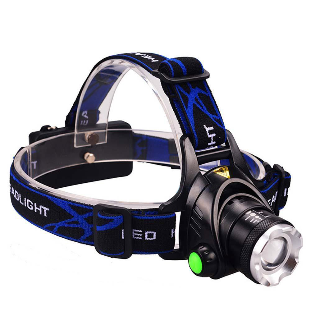 2X 35000LM Zoomable LED Headlamp Rechargeable Headlight CREE XML T6 ...