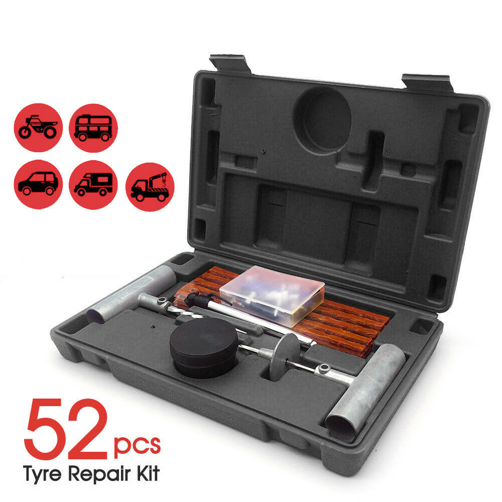 52PCS Tyre Puncture Repair Kit Recovery Heavy Duty Offroad 4WD Tool