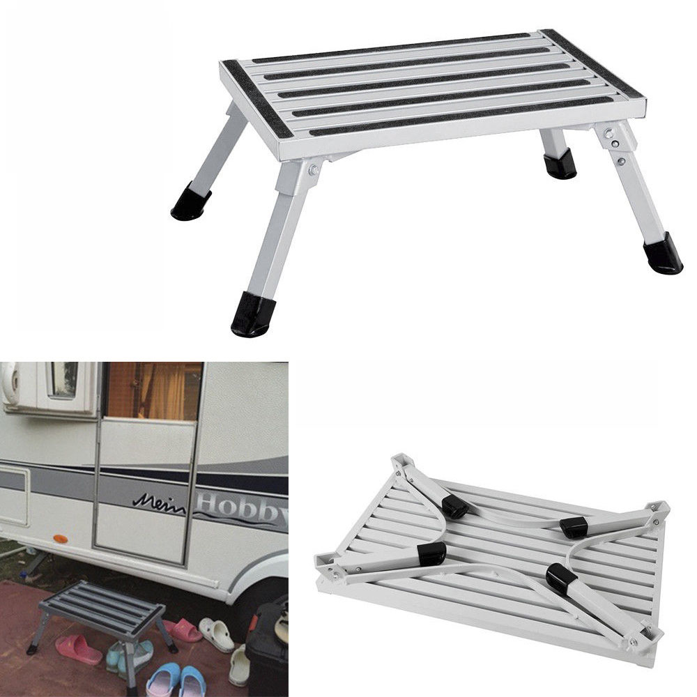 200KG Portable Folding Aluminium Step Caravan Accessories Ladder Stool