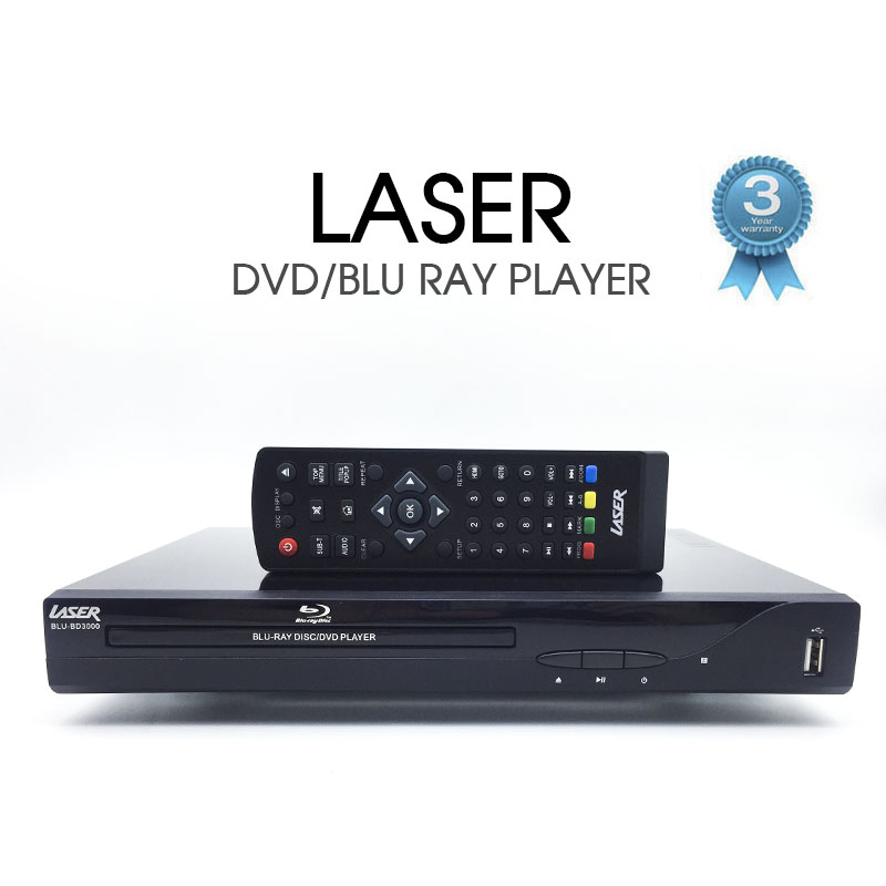 Laser DVD/Blu Ray Player HDMI RCA Multi Region 1080p DTS Dolby HD BLU