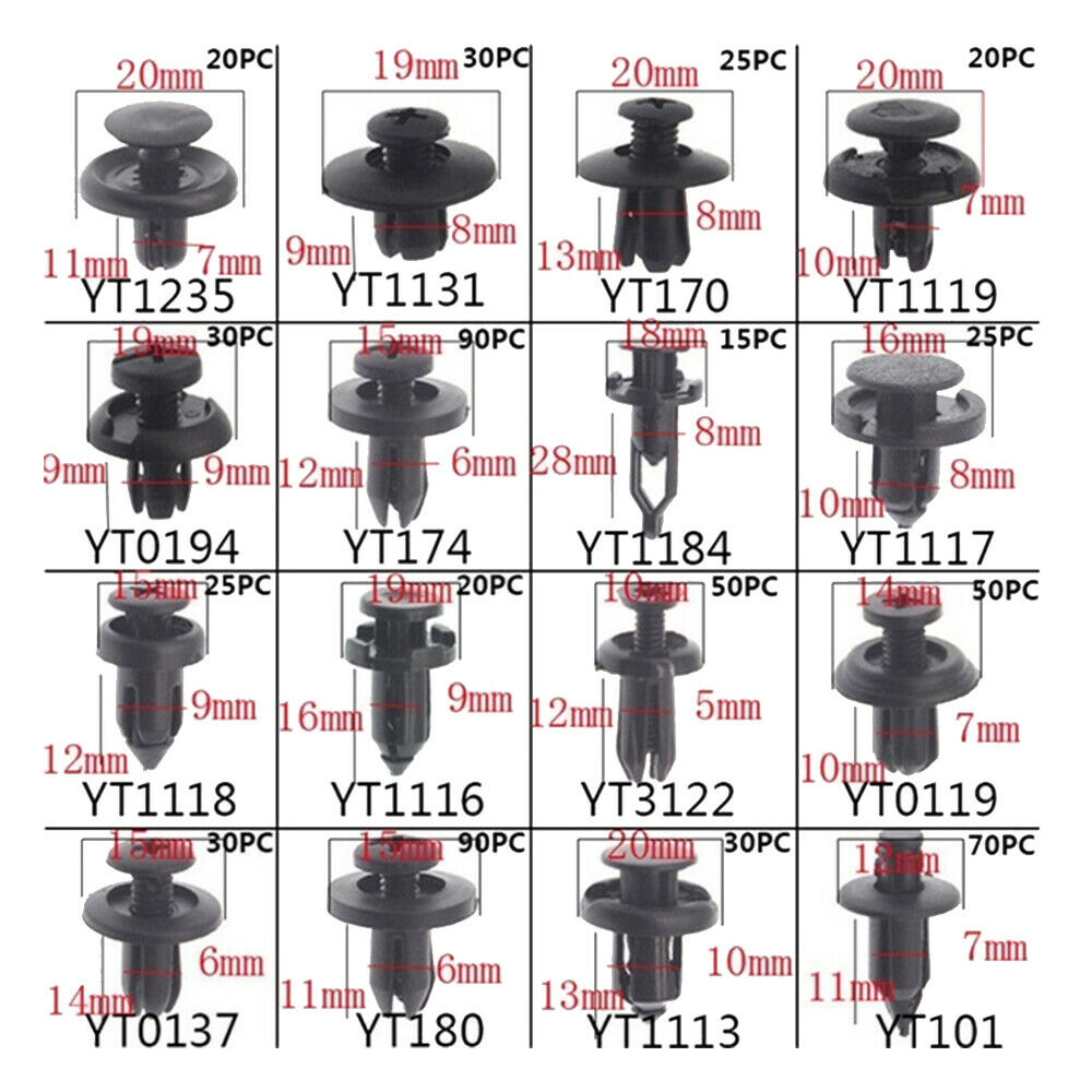 Car Trim Body Clips Kit 620PCS Rivet Retainer Door Panel Bumper Plastic