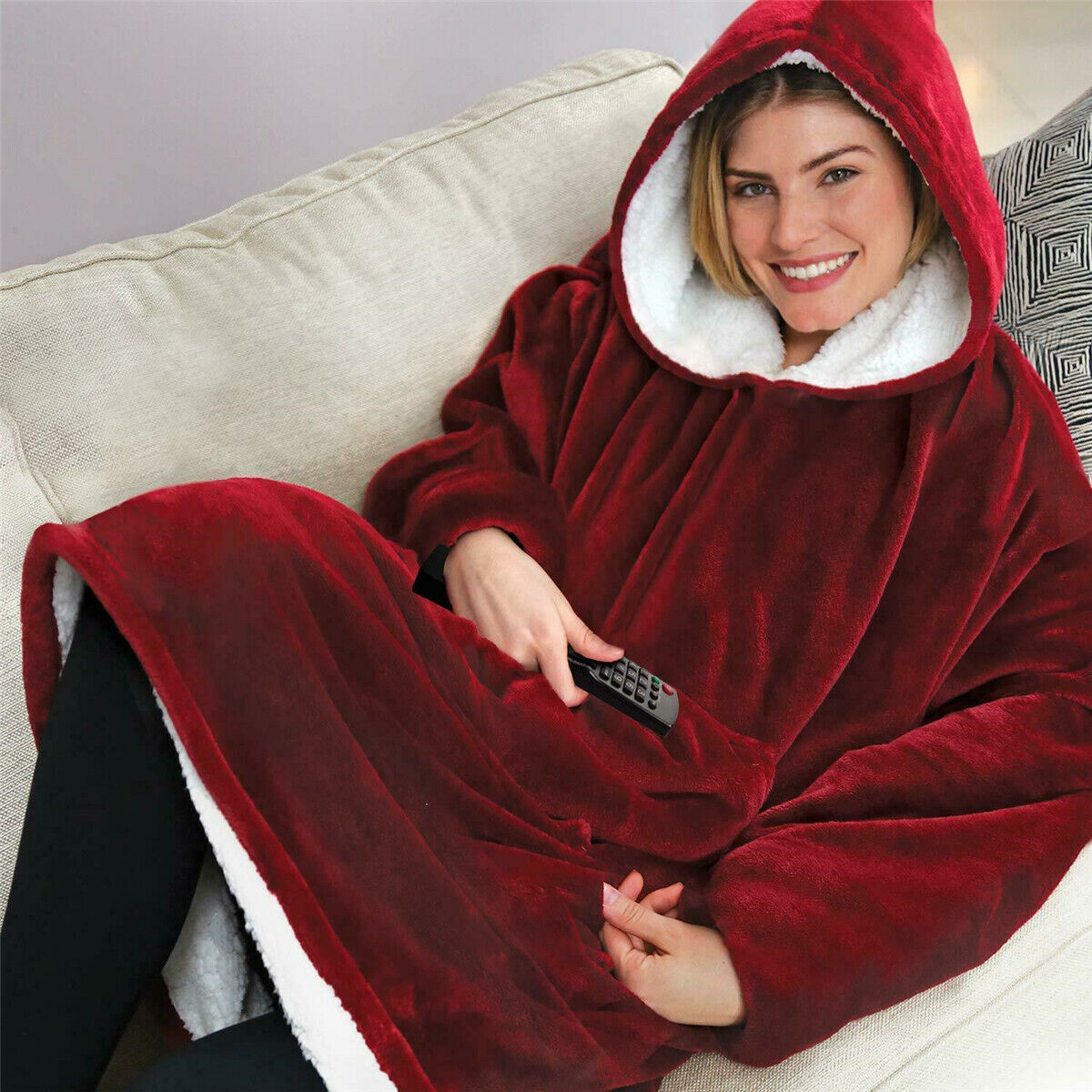 Blanket Sweatshirt Hoodie Ultra Plush Blanket Hoodie Soft/&Warm AU STOCK