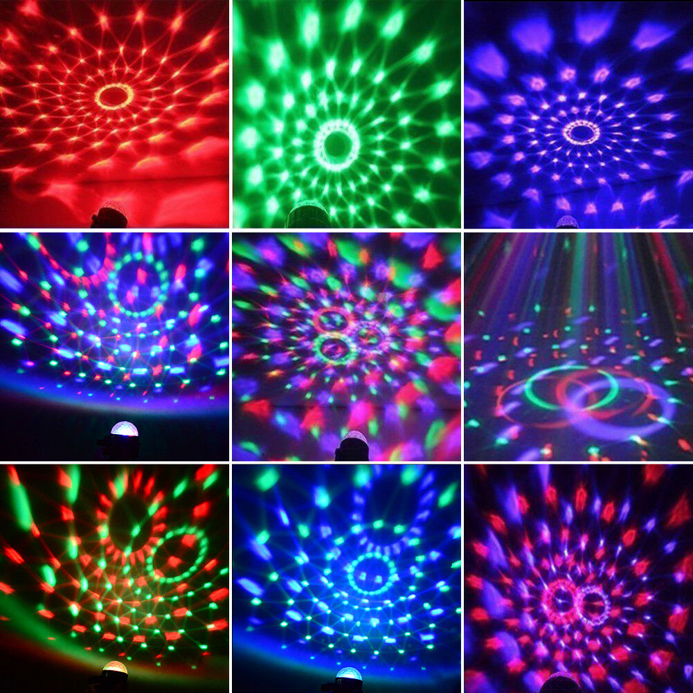 RGB LED Disco Ball DJ Party Light Effect Strobe Remote USB Auto Sound ...