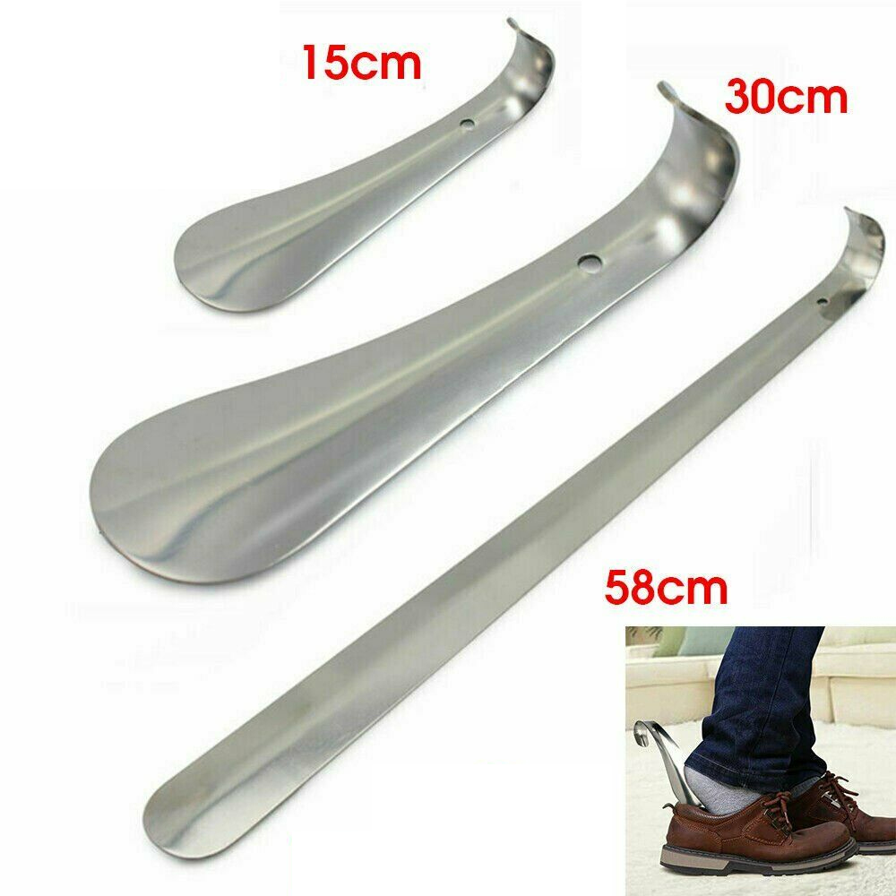 58cm Long Handle Shoehorn Stainless Steel Shoe Horn Lifter Tool | eBay