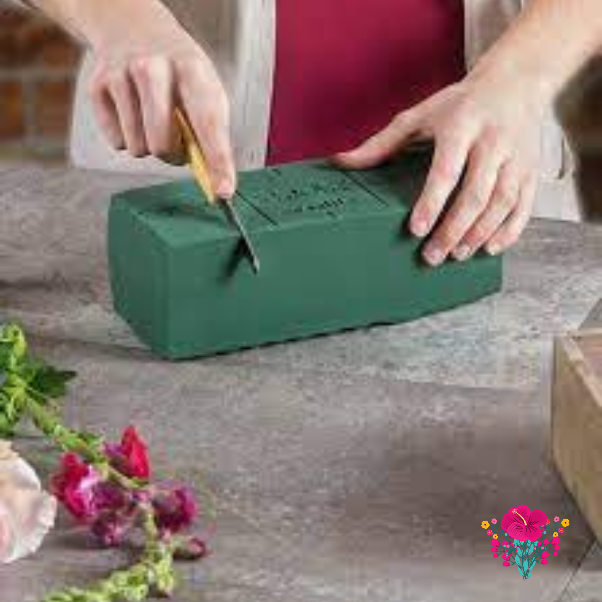 6pcs Green Floral Foam Wet Brick Water Absorbent Flower Arrangement Craft