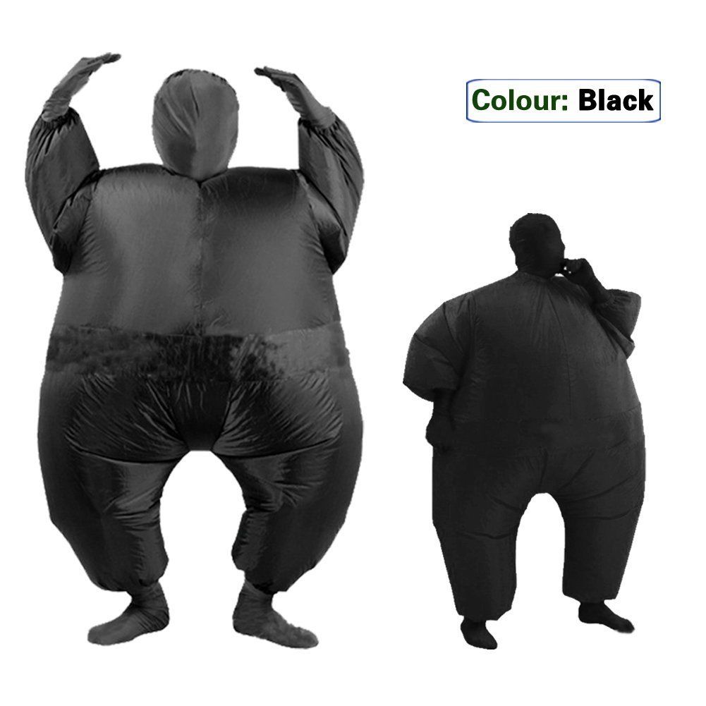 Inflatable Fancy Chub Fat Masked Suit Dress Blow Up Halloween Party