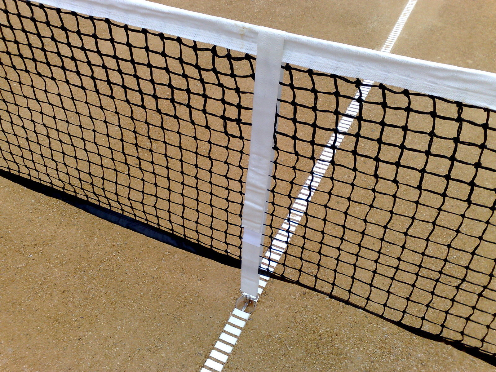 2x Adjustable Strap for Tennis Net in White Centre Band Locking Hook eBay