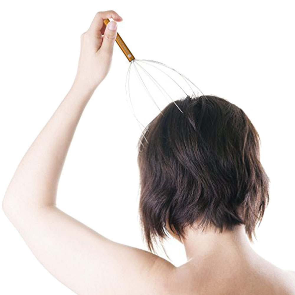 2 x Head Massager Metal Scalp Neck Body Natural Relax Pain Relief