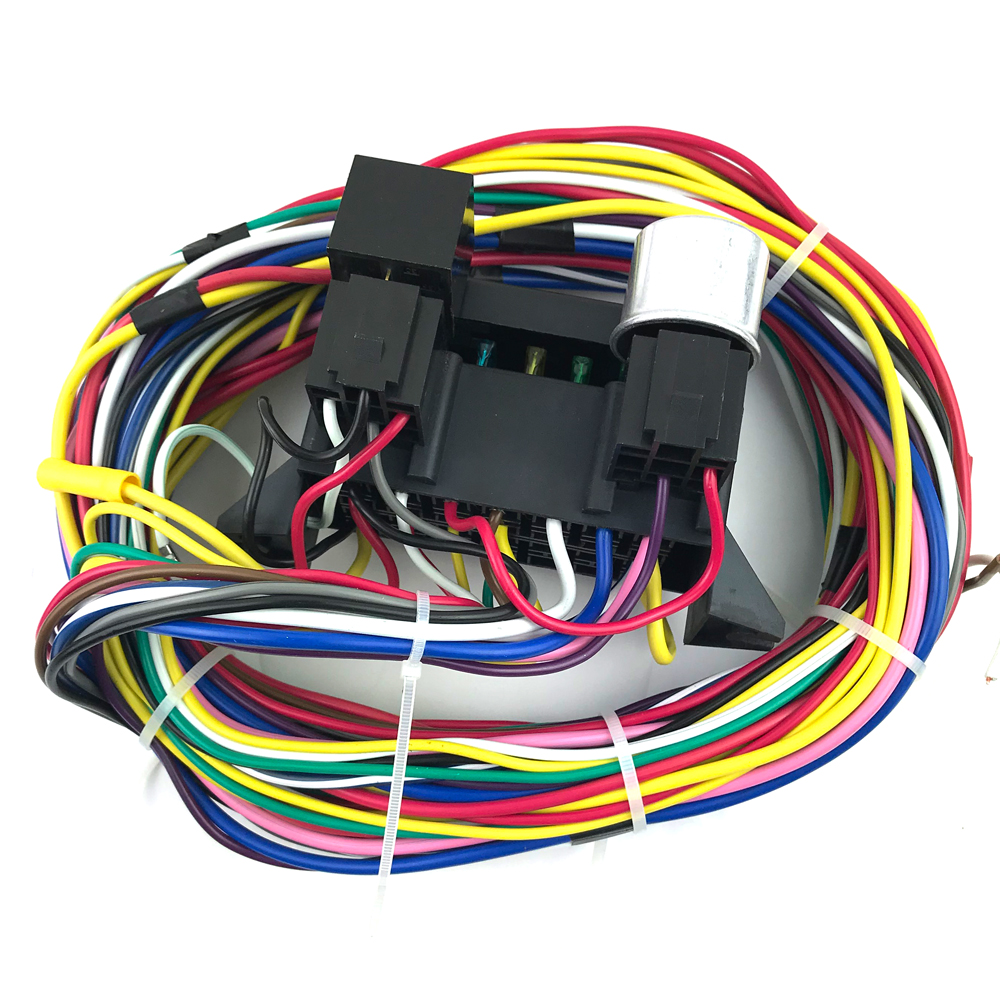 12 Circuit Universal Wiring Harness Muscle Car Hot Rod Street Rod Xl Wires New