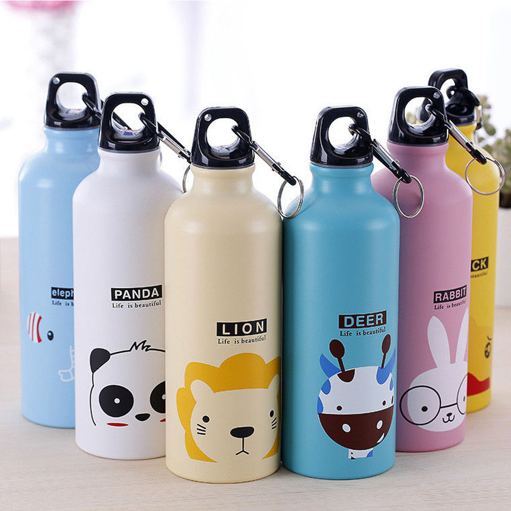 500ml Cute Stainless Steel Travel Water Bottle Portable Sports Bottle With Hook
