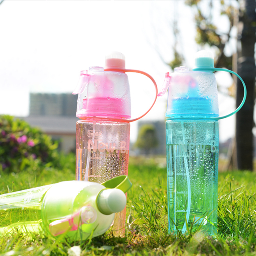 600ML Sport Camping Hiking Mist Spray Water Keep Face Wet Bottle Drinking Cup