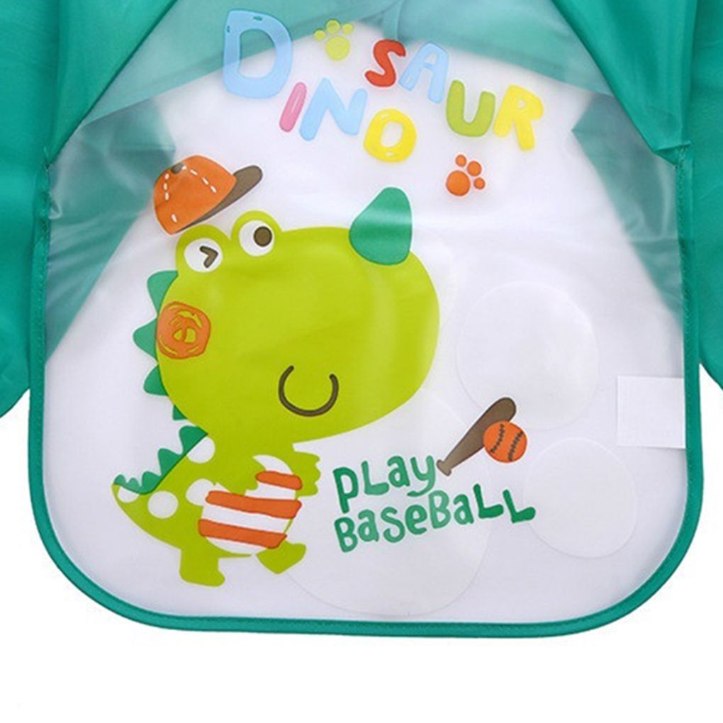 Stevlogs Lovely Baby Bibs Infant Long Sleeve Waterproof Baby Feeding bib Children Coverall Smock Children Plastic Coverall Bib Toddler Scarf