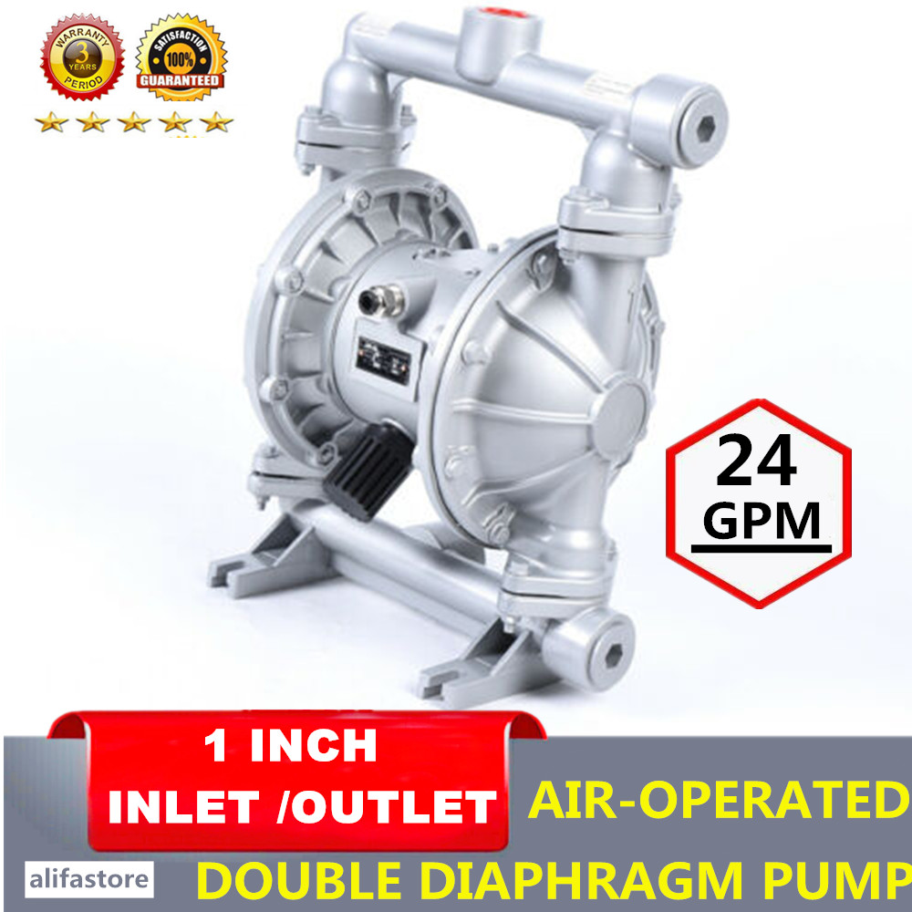 Double Diaphragm Pump Air-Operated 1inch Inlet & Outlet 72GPM Petroleum Fluids 