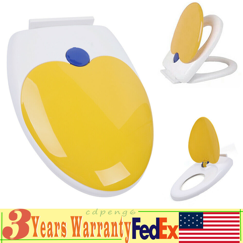 ELONGATED TOILET SEAT Adult&Kids VShape With Builtin Potty Training