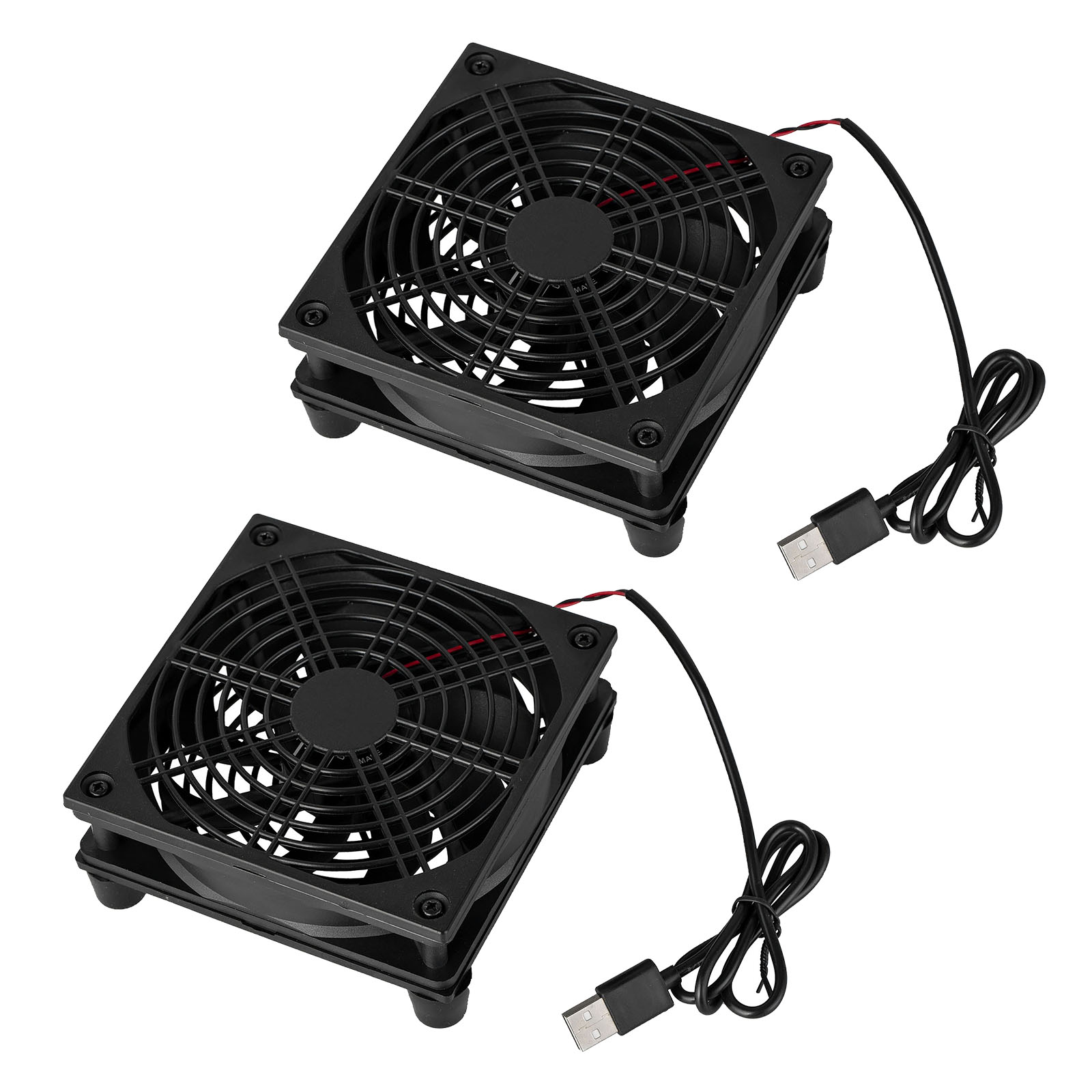 2pcs 120mm Cooling Fan Silent Cooler Stand 1200RPM for Router Modem