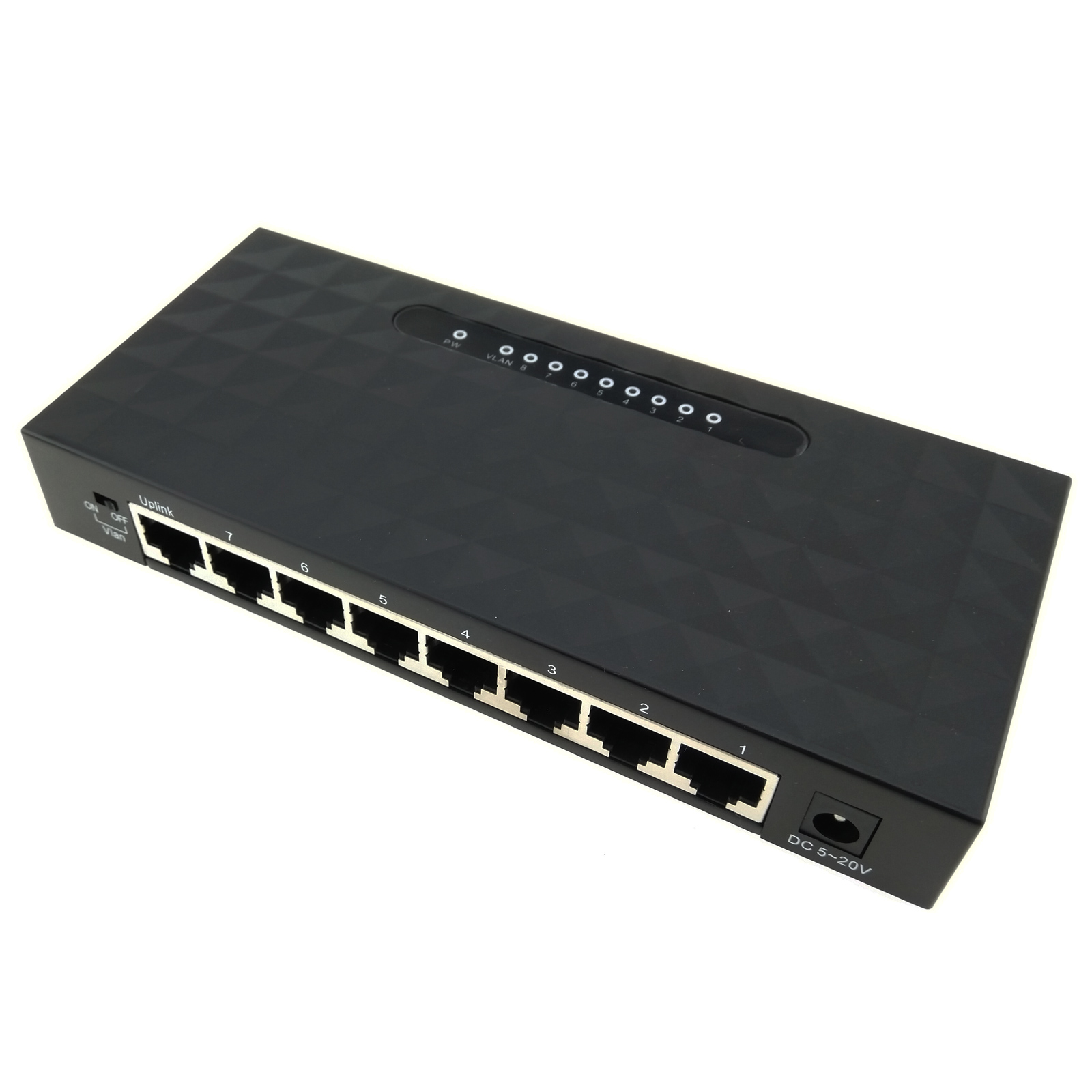 8 Port Network Hub Gigabit Ethernet Fast 100/1000Mbps Internet LAN WLAN