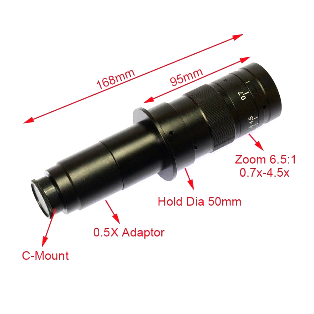 Cmount Digital Microscope Lens 0.74.5X Industrial Inspection Video
