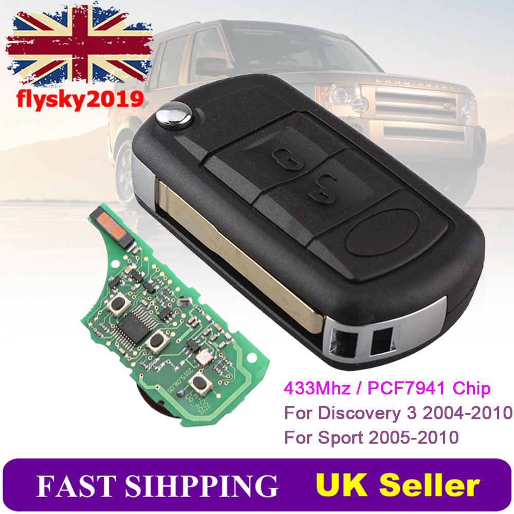 433Mhz 3 Button Complete Car Remote Key FOB For Land Rover Discovery 3
