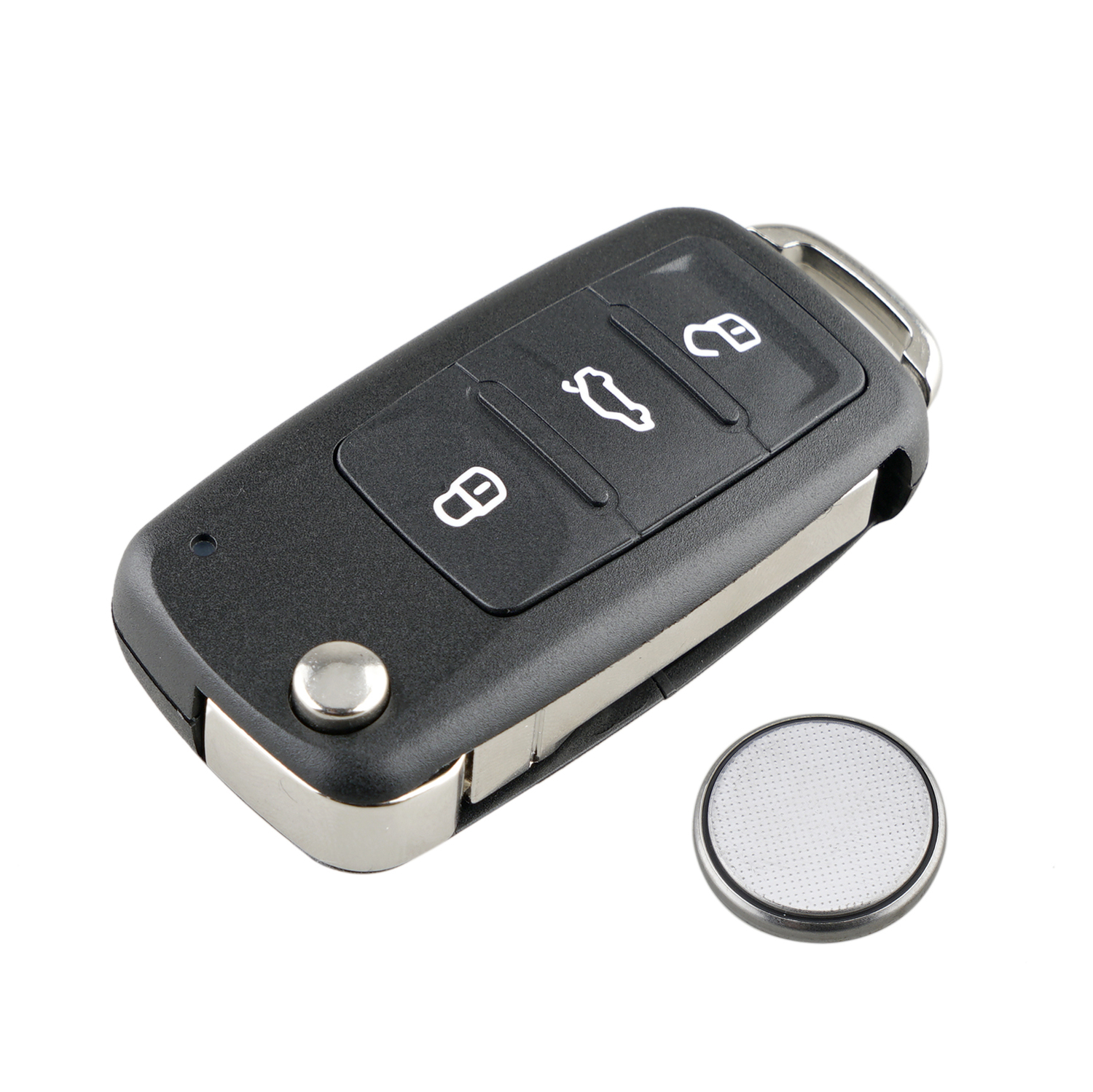 For VW Transporter Caddy 3 Button Flip Remote Key Fob Case Replacement