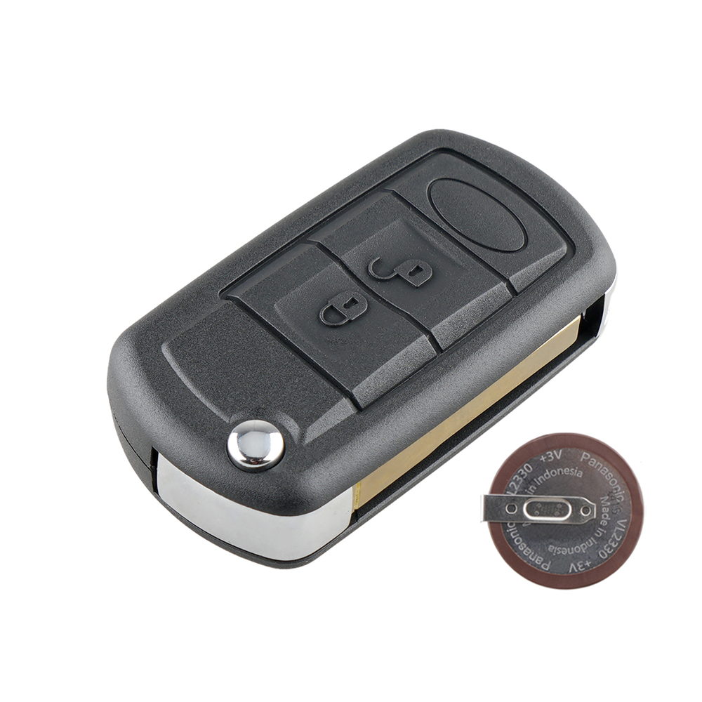 3 Button Key Shell Fob + Battery For Land Rover LR3 Range Rover Sport